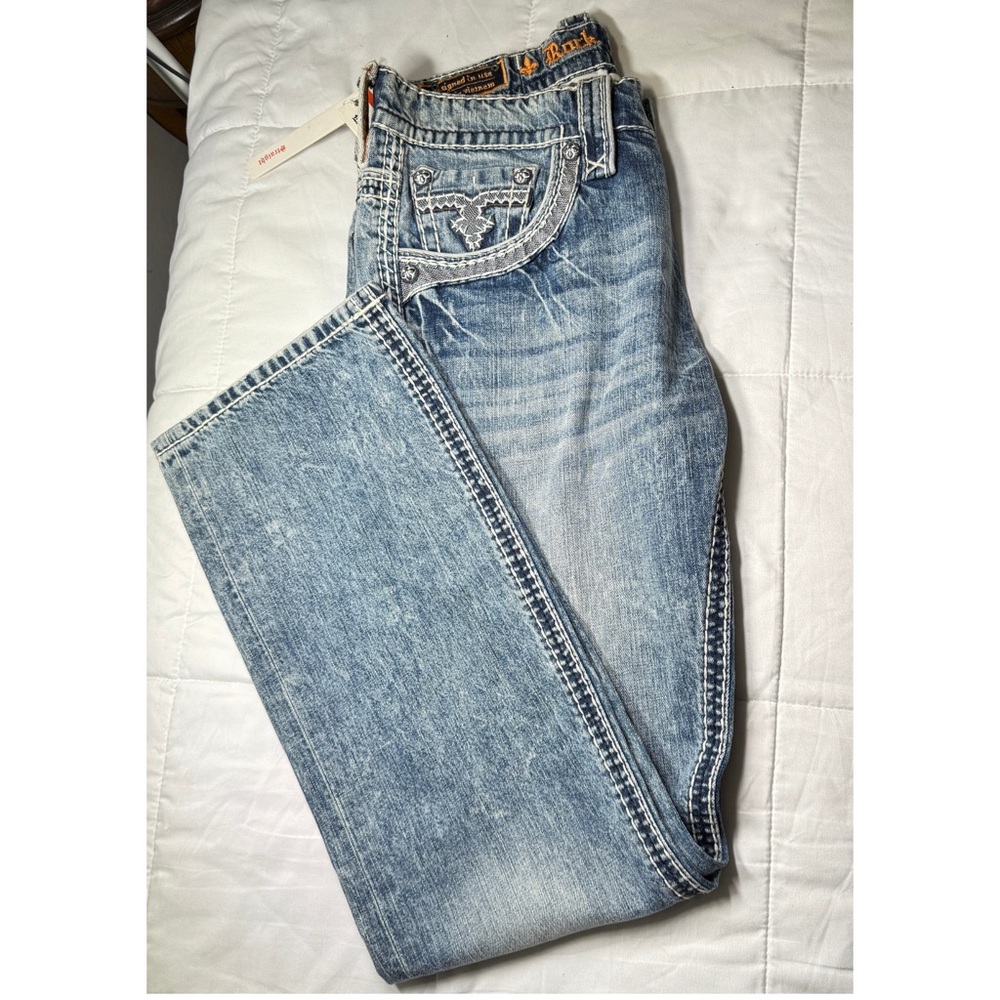 Rock Revival Blue Men's Jeans - Picture 11 of 16